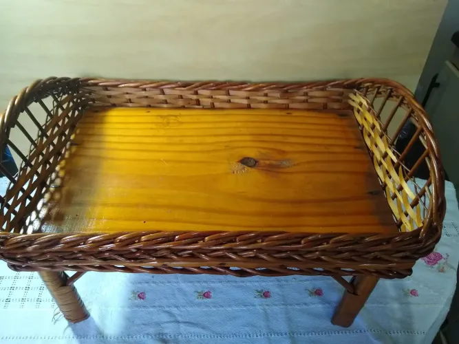 Bandeja em Vime para café da manhã 