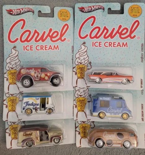 HOT WHEELS CARVEL ICE CREAM COLEÇÃO COMPLETA (2012) MATTEL 
