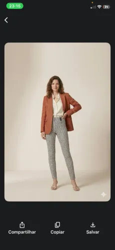 Calça geometrica preta e branca 