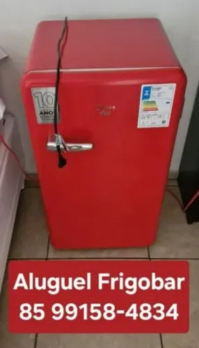 Aluguel de frigobar 90L midea vermelho