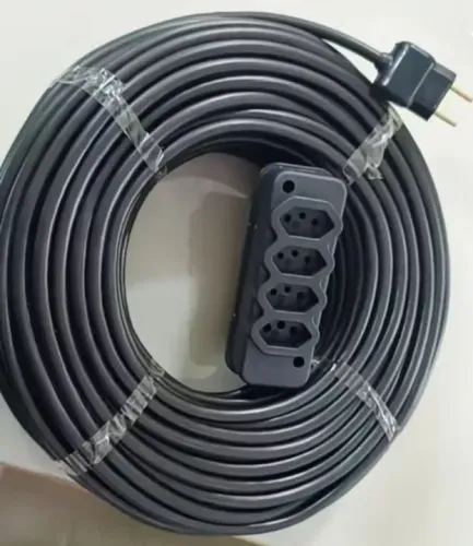 Extensão Elétrica 50 metros PP 2x2,5mm - Bivolt Grossa e Reforçada