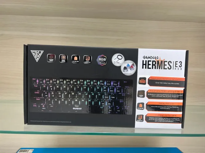 Teclado Gamer GAMDIAS Hermes E3 RGB - Loja Física