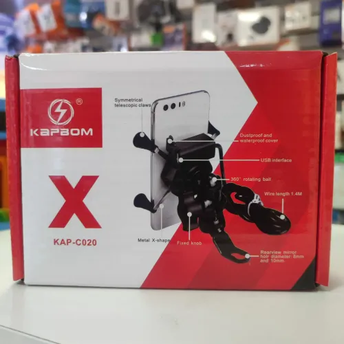 Carregador e suporte de celular para motos 