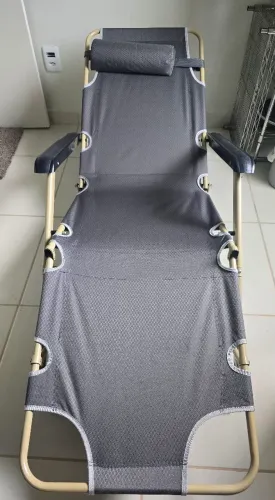 Troco ou vendo Cadeira com futon Dobrável Cinza