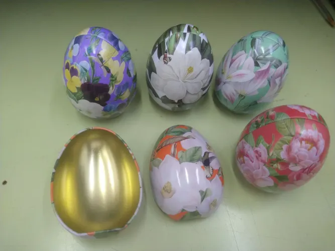 Ovos decorativos em lata kit