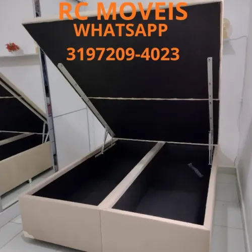 Cama Box Baú Casal Bipartido 1.38x1.88 - Espaço, Conforto e Durabilidade