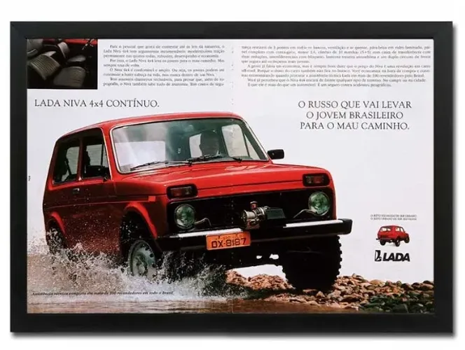 Lada Niva - Quadro decorativo com propaganda original de revista
