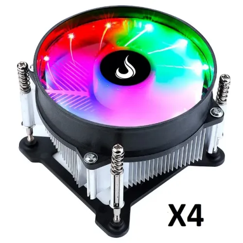 Cooler Gamer Rise Mode X4 RGB, Para Processadores 1150, 1151, 1155 e 1156 