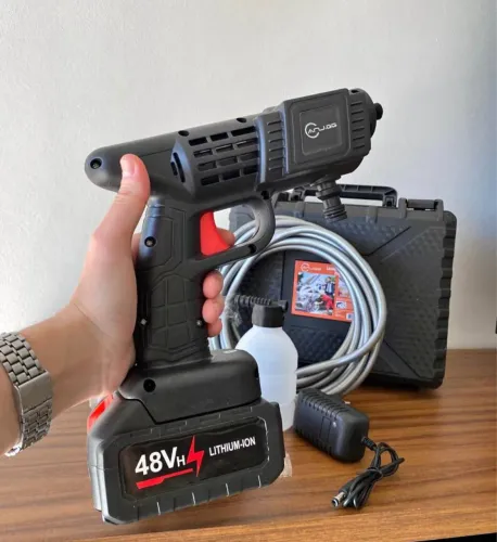 Lavadora Portátil sem Fio de Alta Pressão 2 baterias