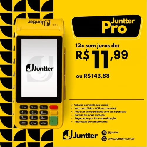 Máquina de Cartão Juntter Pro - 12x Sem Juros!