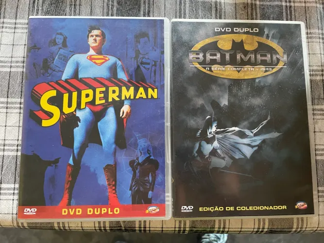 DVDs duplos série Batman (1943) e Superman (1949)