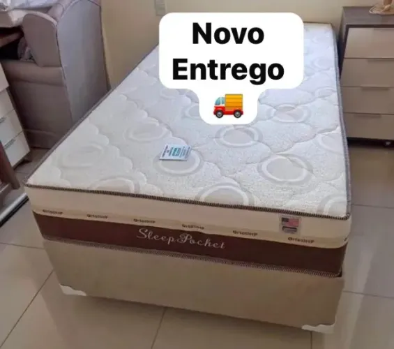 Cama box colchão e base novo