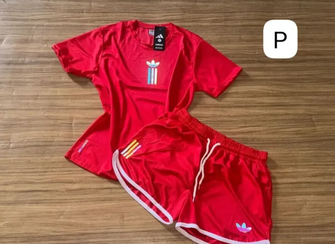 Conjunto Adidas feminino Vermelho