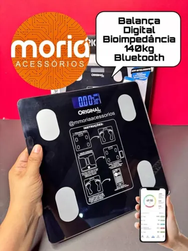 Balança 140KG Digital Bioimpedância e Bluetooth