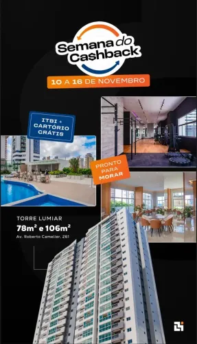 Torre Lumiar - Apartamento na Batista Campos, Pronto para morar