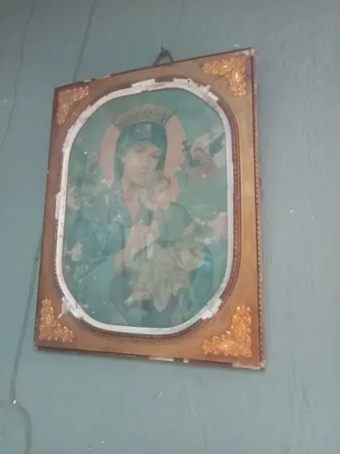 R$70 Quadro Religioso Antigo - Arte Sacra