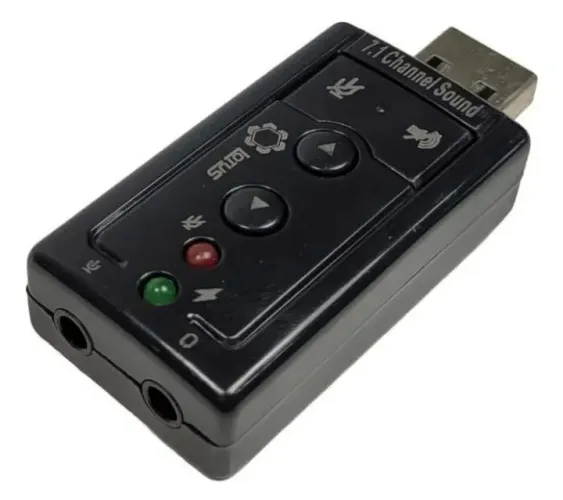 Placa de Som Externa USB 7.1 Lotus