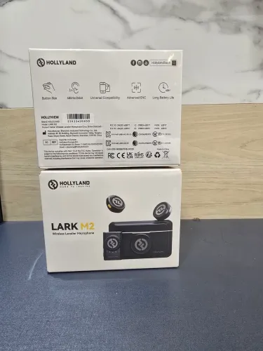 Microfone Sem Fio Hollyland Lark M2 - combo Áudio de Alta Qualidade