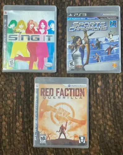 3 GAMES ORIGINAIS PLAYSTATION 3 PS3 SING IT , SPORTS CHAMPIONS E RED FACTION GUERRILLA