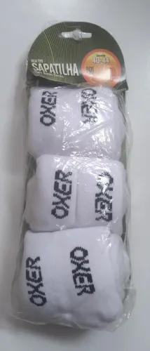 Kit 3 Pares Meia Esportiva Oxer Branca M | Academia Treino Original