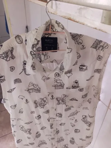 Camisa estampada masculina Bluesteel P