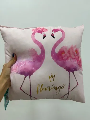Almofada Flamingo para decoração - Unissex