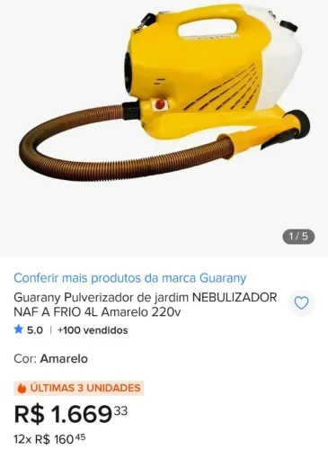 Máquina de dedetização guarani