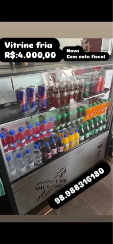 Vitrine fria para venda