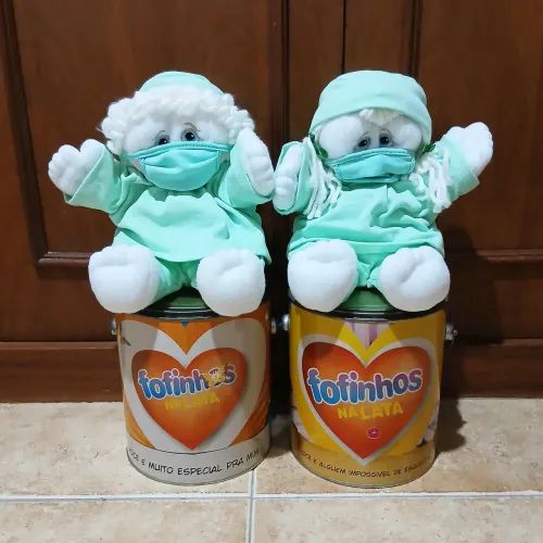 Bonecos anjinhos médicos enfermeiros - Fofinhos na Lata