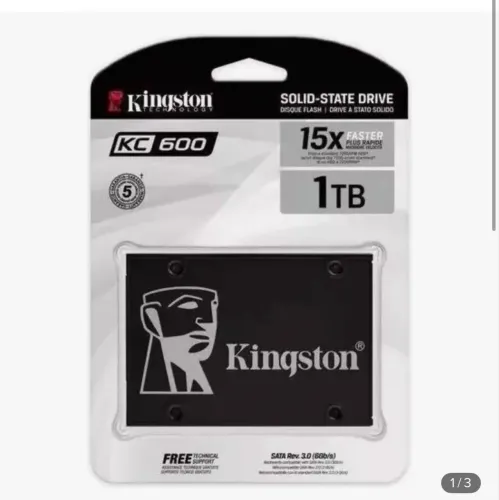 SSD Kingston KC600 1TB SATA III 2.5" - Leitura 550MB/