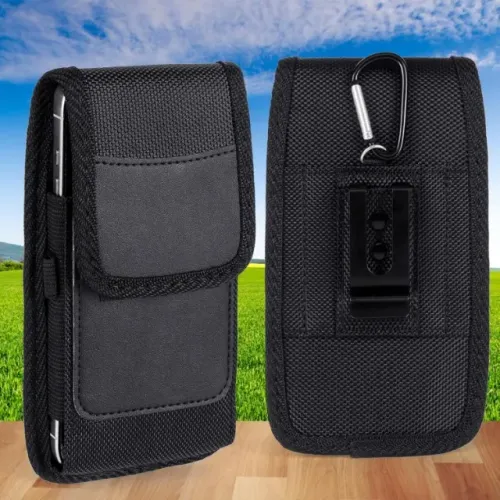 Bolsa universal para celular, cinto, capa flip e mosquetão 