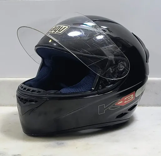 Capacete Original AGV K-3 Mono Black Tamanho 58 - Em Ótimo Estado