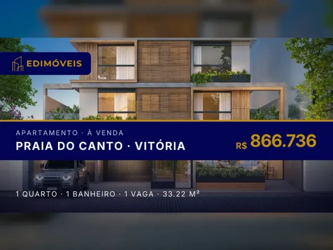 Apartamento 1 quarto na Praia do Canto, ideal para quem busca praticidade