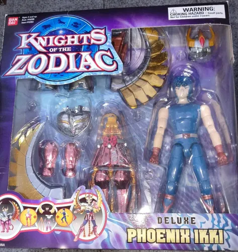 Boneco cavaleiros do zodíaco Ikki de fênix deluxe original da Bandai