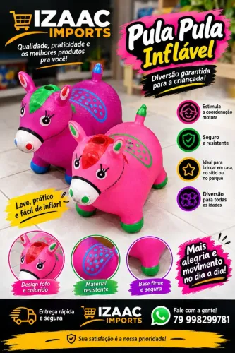 Cavalinho inflável upa-upa 