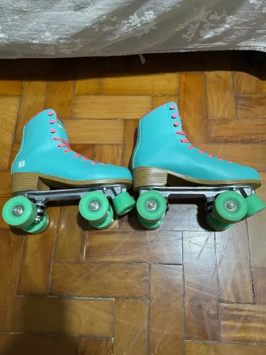 Patins quad retrô oxer tam 38 + kit de proteção