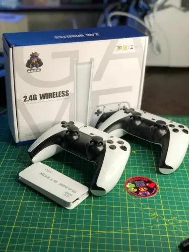 Mini Game Stick 4K com Jogos Clássicos e Controle Duplo