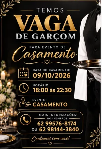 Vaga para garçom