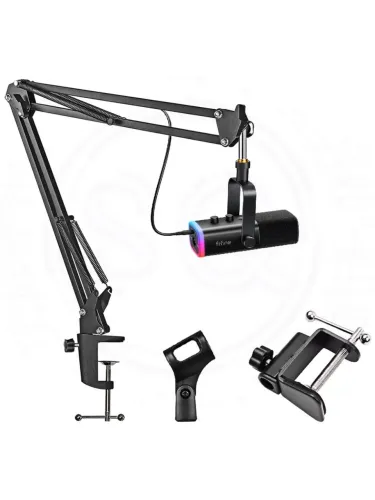 Microfone dinâmico gamer Fifine AmpliGame AM8PT