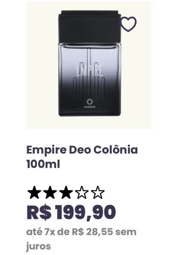 Perfume Empire Hinode (na caixa, nunca usado, novo) 170,00