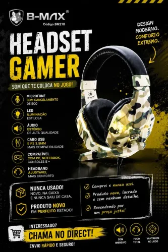 Headset Gamer B-MAX BM218 ?