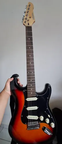 Kit Guitarra Elétrica Stratocaster + Pedaleira M-VAVE TANK G + Acessórios