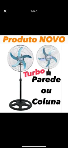 ventilador turbo parede ou coluna