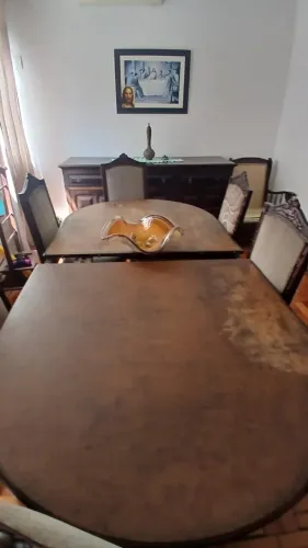 MESA JANTAR MACIÇA EXTENSIVEL COM 6 CADEIRAS