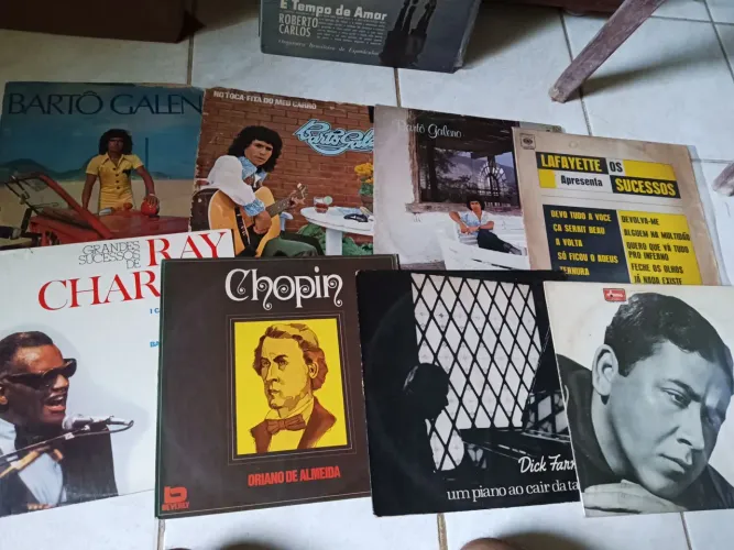 Lote com 28 discos artistas variados usado em bom estado