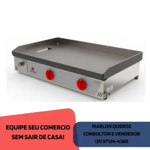 Chapa de Lanches 80CM 2 Queimadores Progas