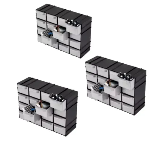 Kit 3 Caixa Organizadora Gaveteiro Para Ferramentas