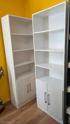 Livreiro em MDF Branco