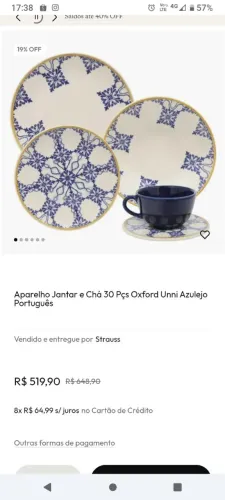 Aparelho de jantar azulejo português 30 peças