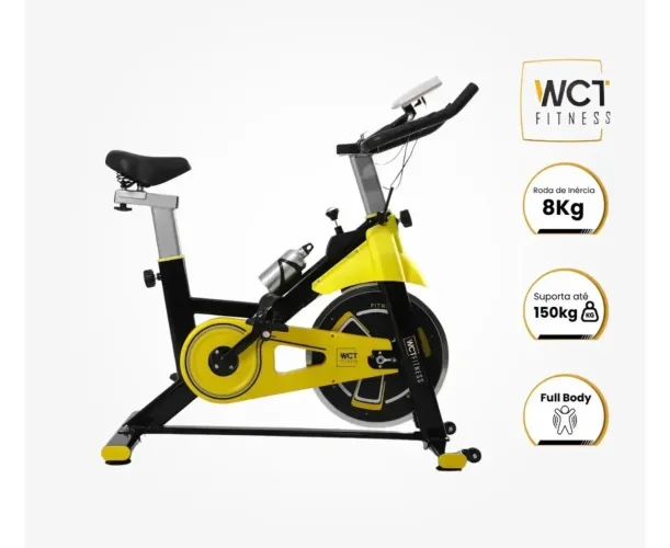 Bicicleta Spinning Com Roda De Inércia De 8kg Wct Fitness Cor Preto